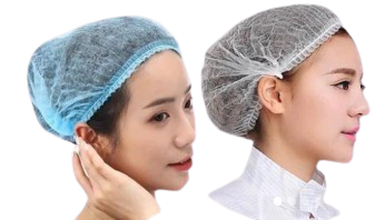 Cofia-gorro clinico tradicional blanco y azul