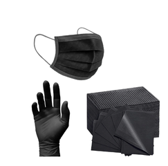 Pack Black Babero-Mascarilla-Guante