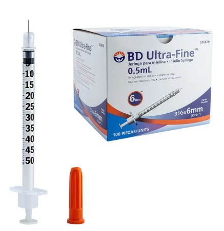 Jeringa Insulina BD Ultra Fine 31Ggx6mm