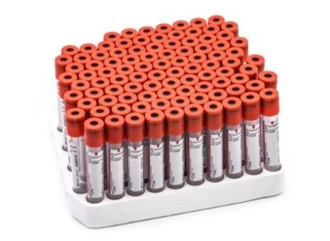 Tubo Rojo 10ml rack 100un